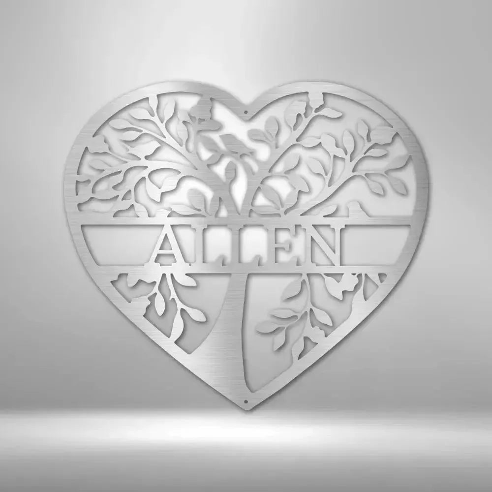 Custom Loving Family Tree Metal Art Sign