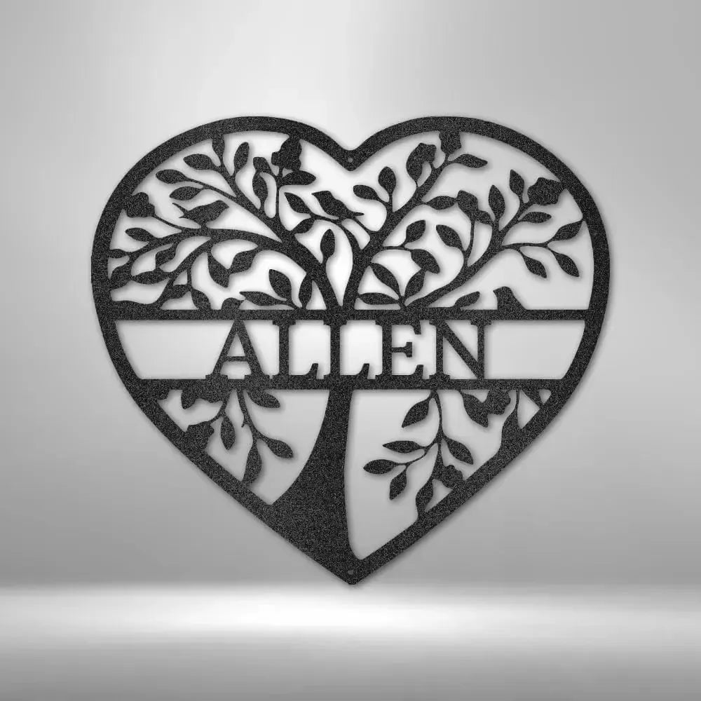 Custom Loving Family Tree Metal Art Sign