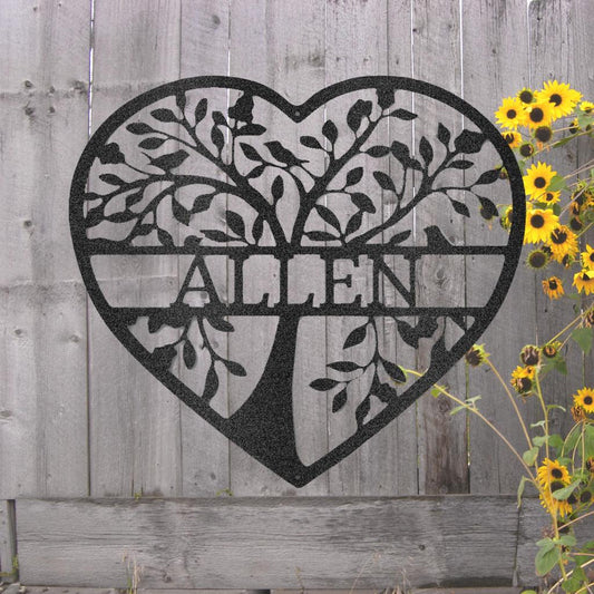 Custom Loving Family Tree Metal Art Sign