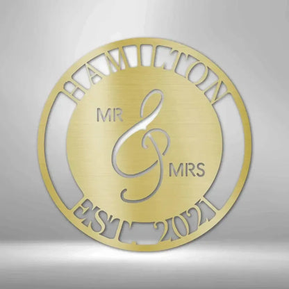 Custom Mr. and Mrs. Metal Art Sign