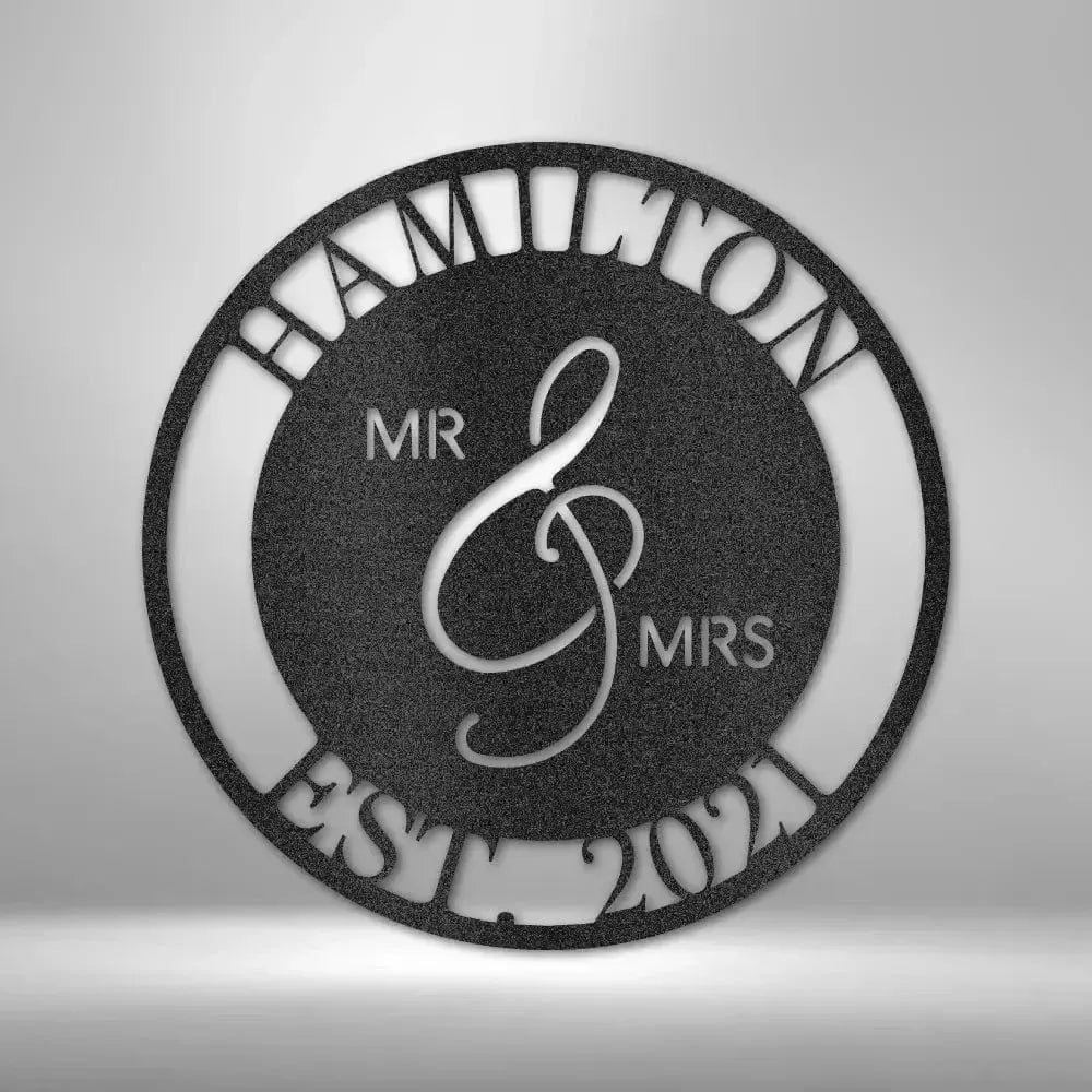 Custom Mr. and Mrs. Metal Art Sign