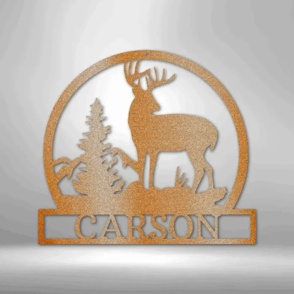 Custom Outdoor Buck Metal Art Sign