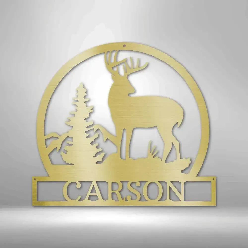 Custom Outdoor Buck Metal Art Sign