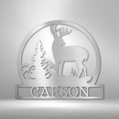 Custom Outdoor Buck Metal Art Sign