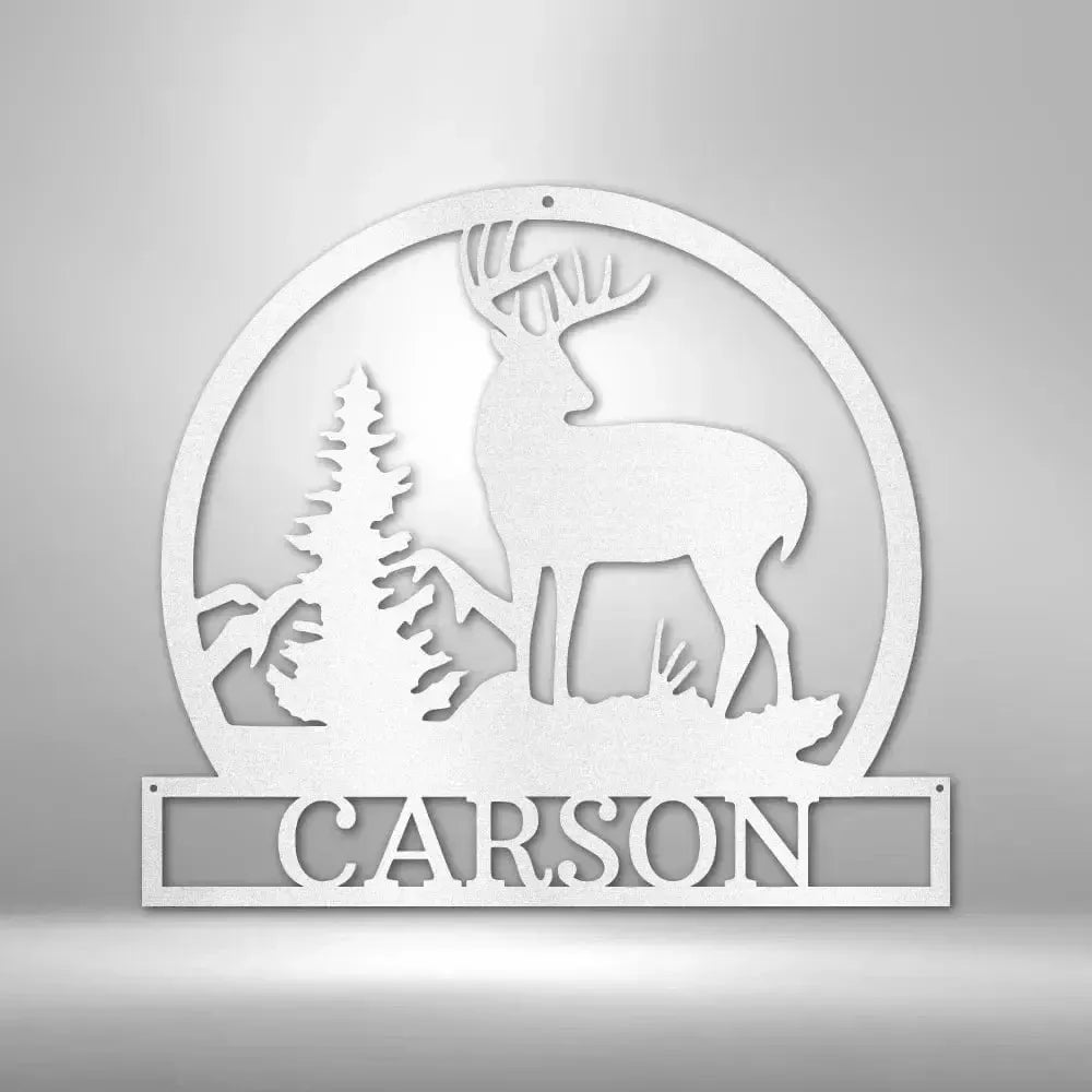 Custom Outdoor Buck Metal Art Sign