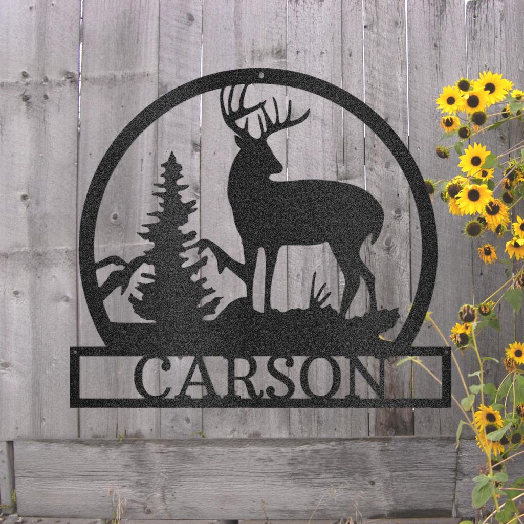 Custom Outdoor Buck Metal Art Sign
