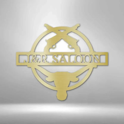 Custom Saloon Metal Art Sign