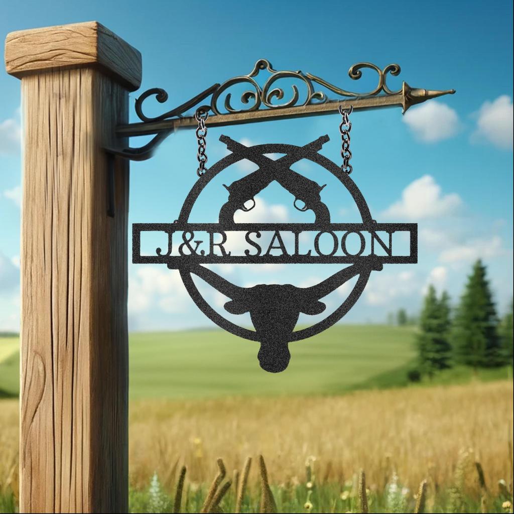Custom Saloon Metal Art Sign