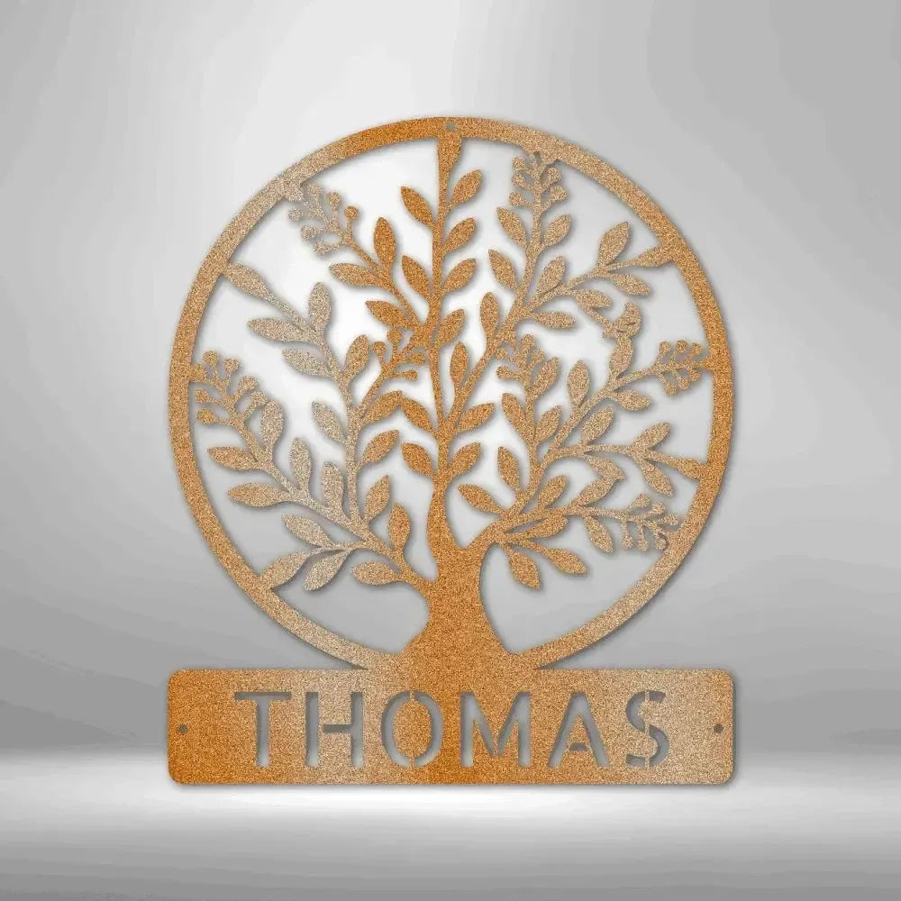 Custom Simple Tree Metal Art Sign