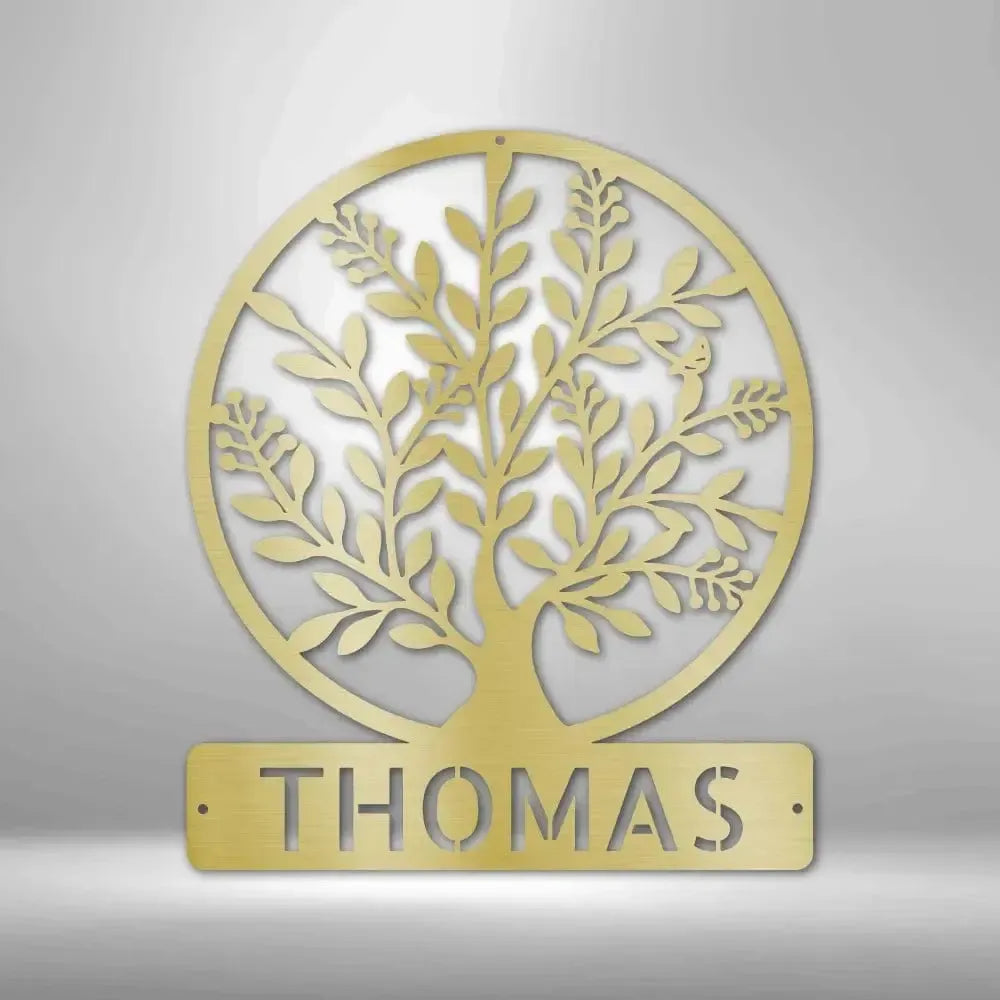 Custom Simple Tree Metal Art Sign
