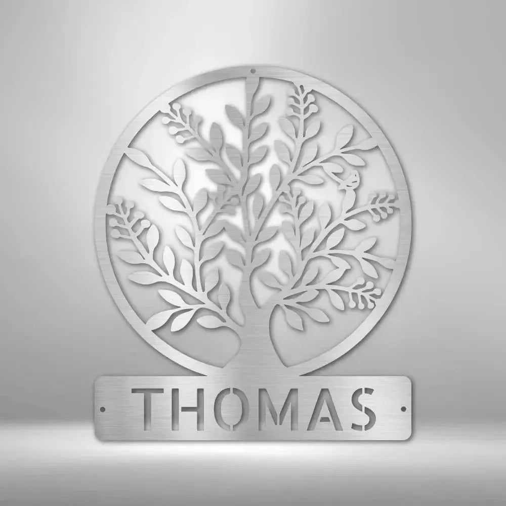 Custom Simple Tree Metal Art Sign