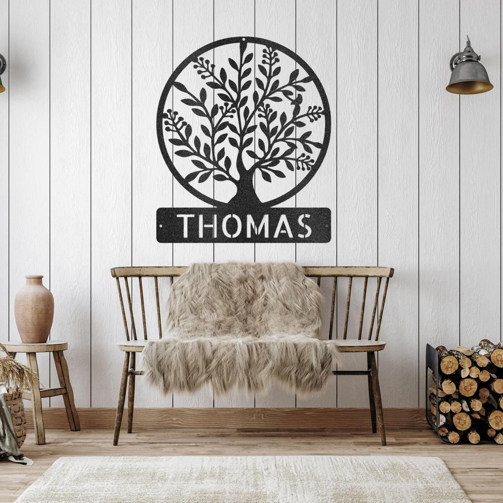 Custom Simple Tree Metal Art Sign