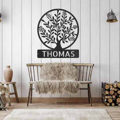 Custom Simple Tree Metal Art Sign