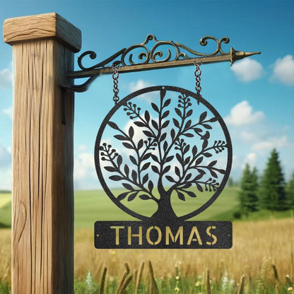 Custom Simple Tree Metal Art Sign