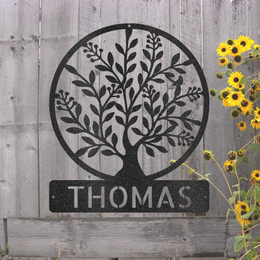 Custom Simple Tree Metal Art Sign
