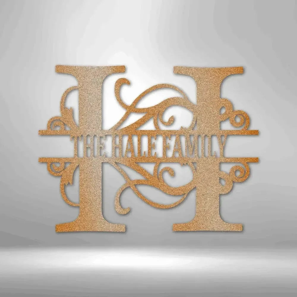 Custom Split Letter Metal Art Sign