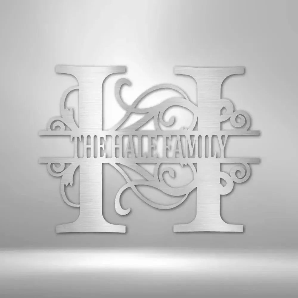 Custom Split Letter Metal Art Sign
