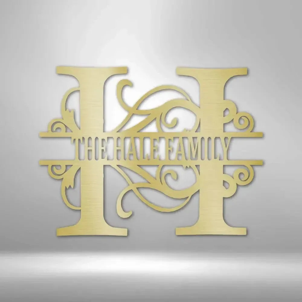 Custom Split Letter Metal Art Sign