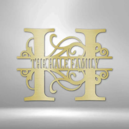 Custom Split Letter Metal Art Sign