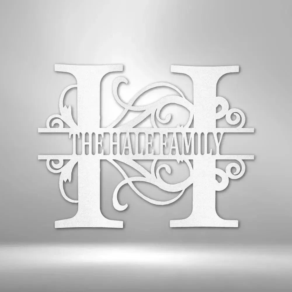 Custom Split Letter Metal Art Sign