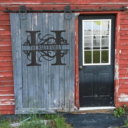 Custom Split Letter Metal Art Sign