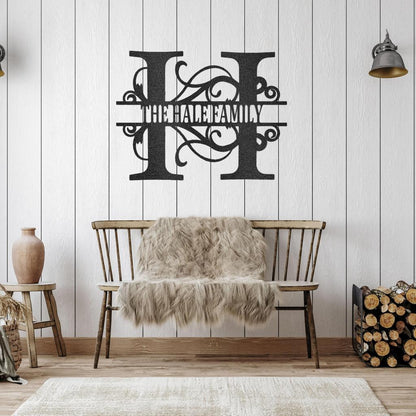 Custom Split Letter Metal Art Sign