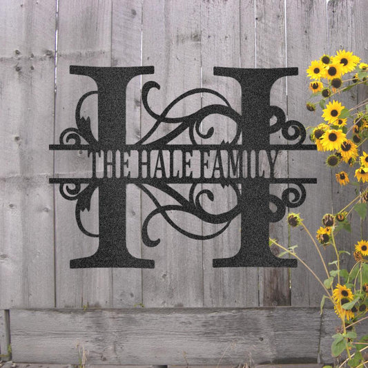 Custom Split Letter Metal Art Sign