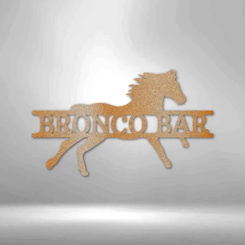 Custom Sprinting Horse Metal Art Sign