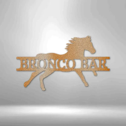 Custom Sprinting Horse Metal Art Sign