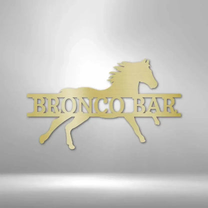 Custom Sprinting Horse Metal Art Sign