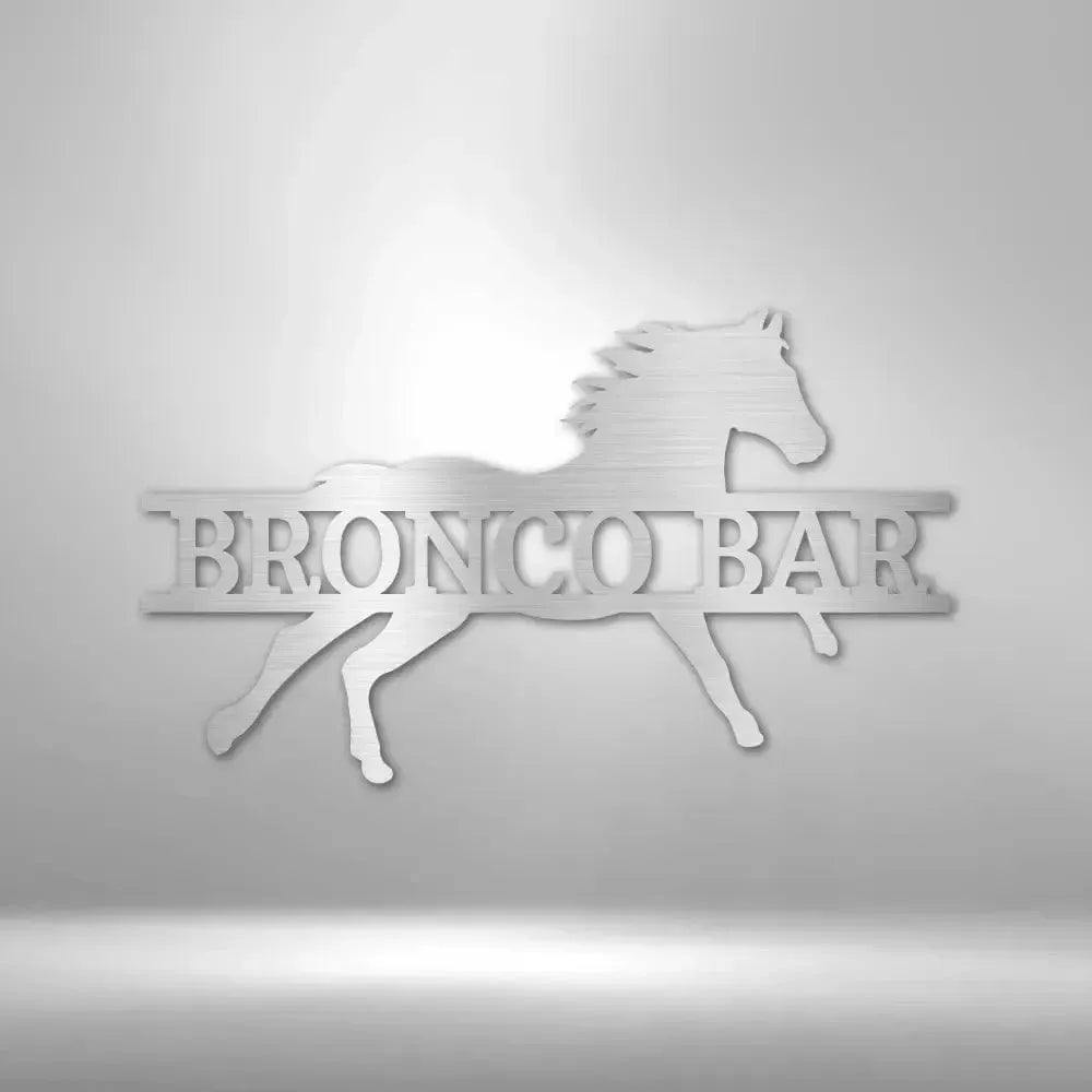 Custom Sprinting Horse Metal Art Sign