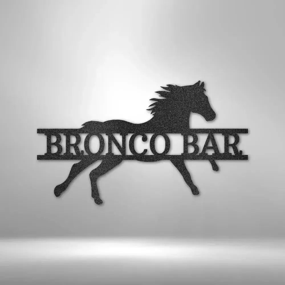 Custom Sprinting Horse Metal Art Sign