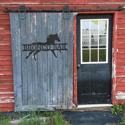 Custom Sprinting Horse Metal Art Sign