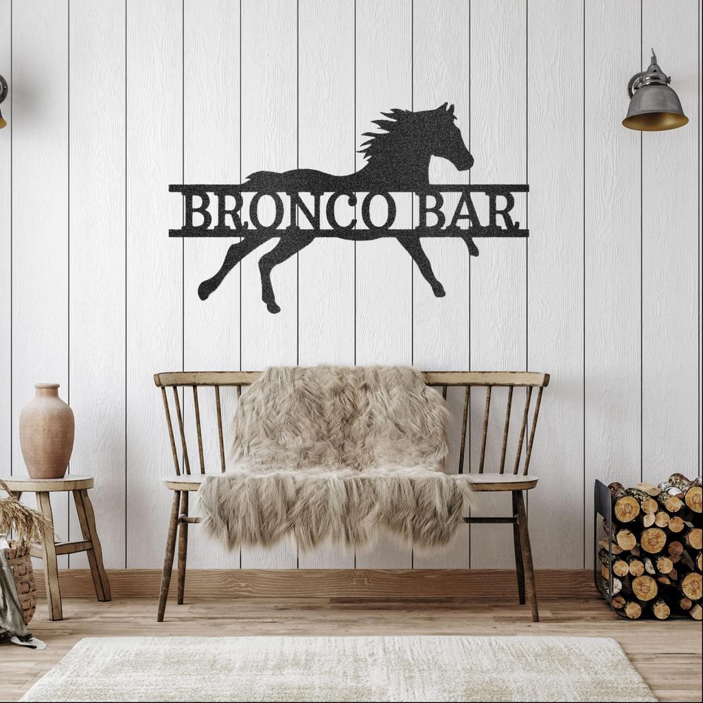 Custom Sprinting Horse Metal Art Sign