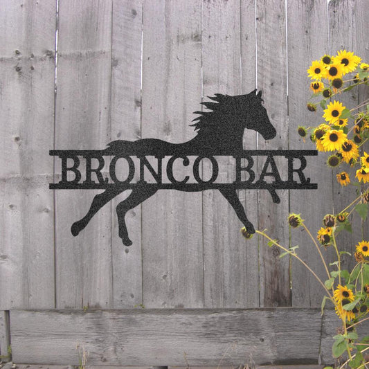 Custom Sprinting Horse Metal Art Sign