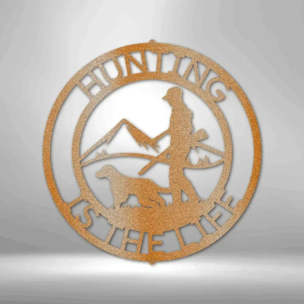 Custom The Hunter Monogram - Steel sign