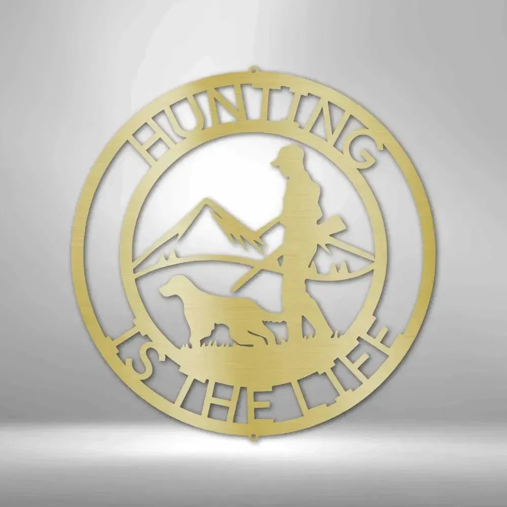 Custom The Hunter Monogram - Steel sign