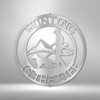 Custom The Hunter Monogram - Steel sign