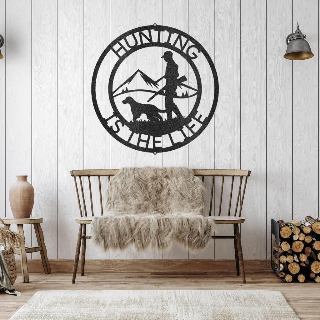Custom The Hunter Monogram - Steel sign