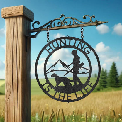 Custom The Hunter Monogram - Steel sign