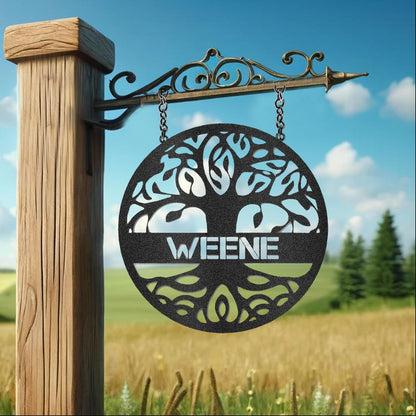 Custom Tree of Life Metal Art Sign