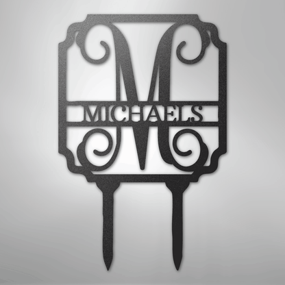 Custom Vine Stake Metal Art Sign