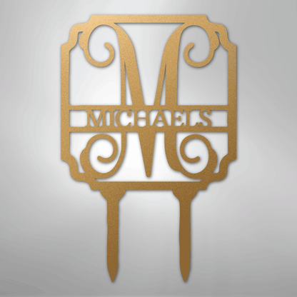 Custom Vine Stake Metal Art Sign