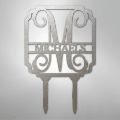 Custom Vine Stake Metal Art Sign