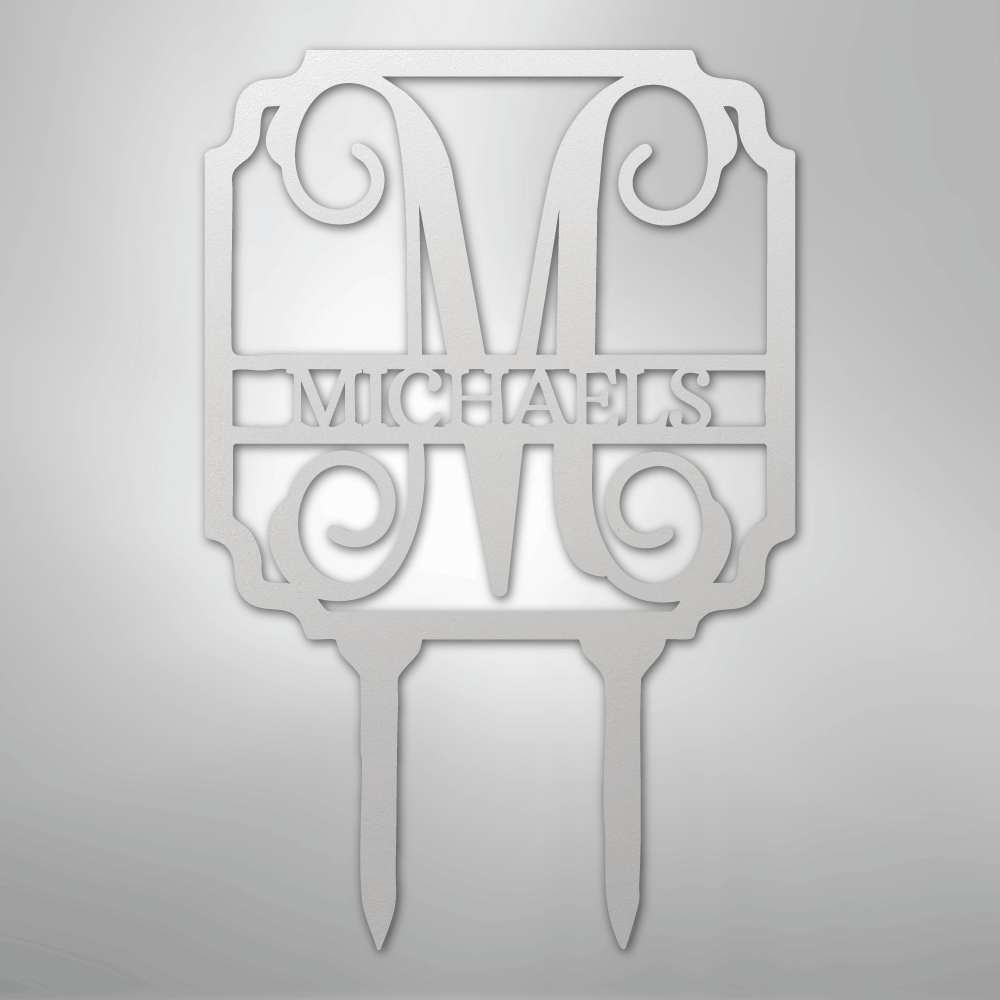 Custom Vine Stake Metal Art Sign