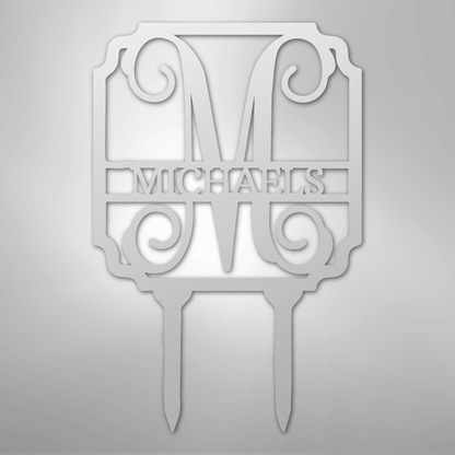Custom Vine Stake Metal Art Sign