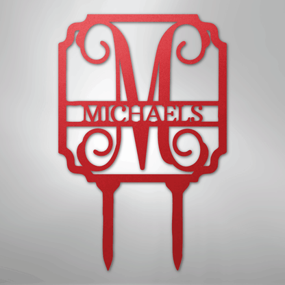 Custom Vine Stake Metal Art Sign