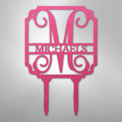 Custom Vine Stake Metal Art Sign