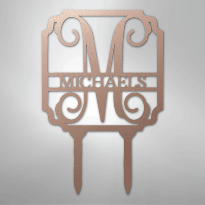 Custom Vine Stake Metal Art Sign