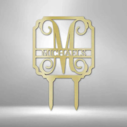 Custom Vine Stake Metal Art Sign